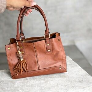 Elegant Brown Leather Satchel